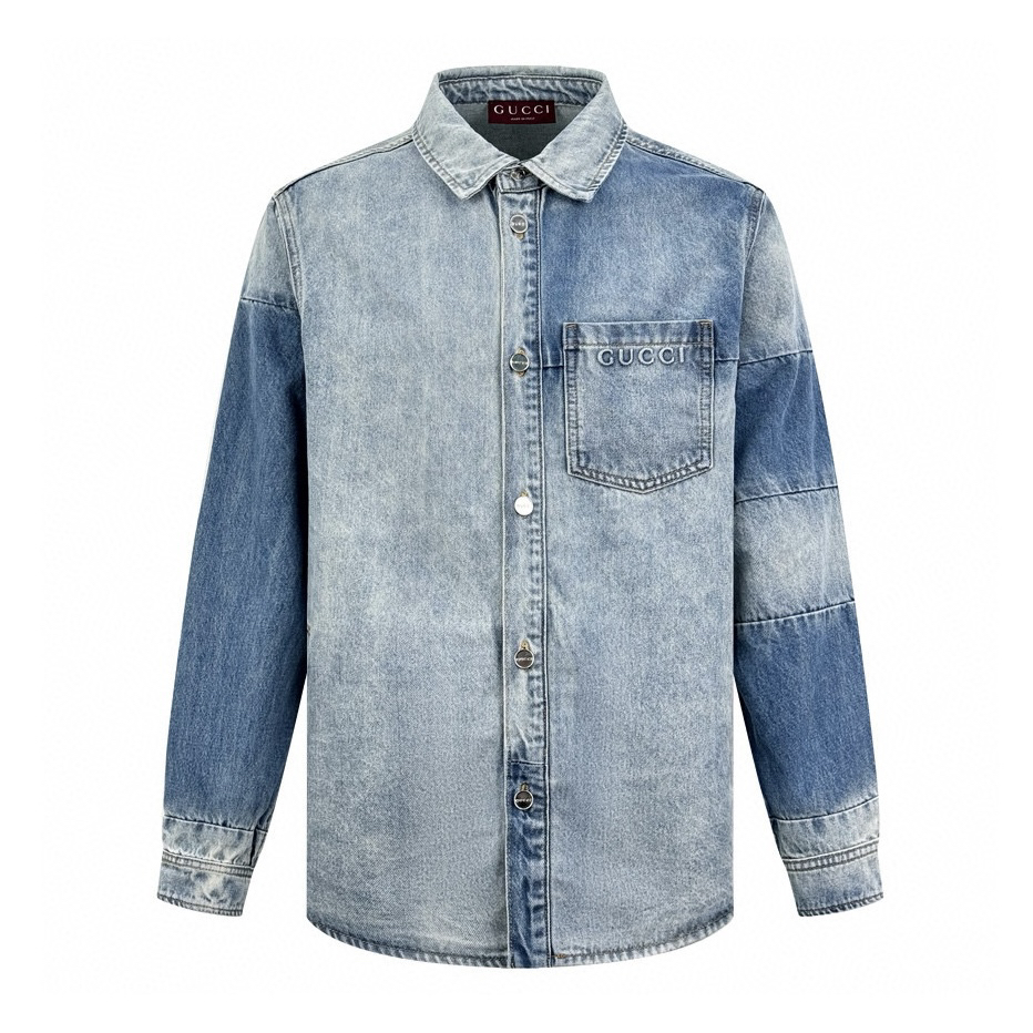 Pocket Embossed Denim Jacket