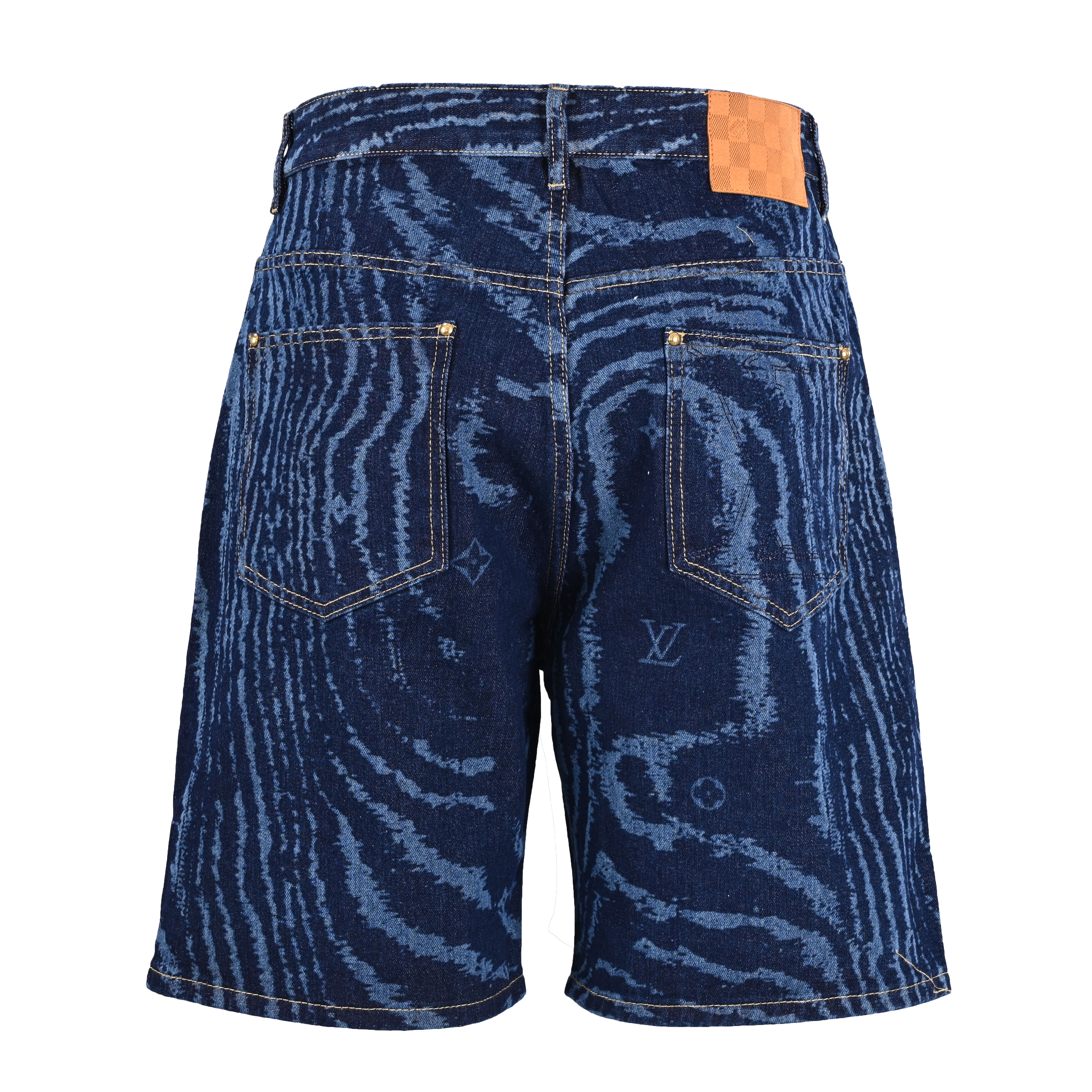 Lambo-Inspired Laser-Patterned Denim Shorts