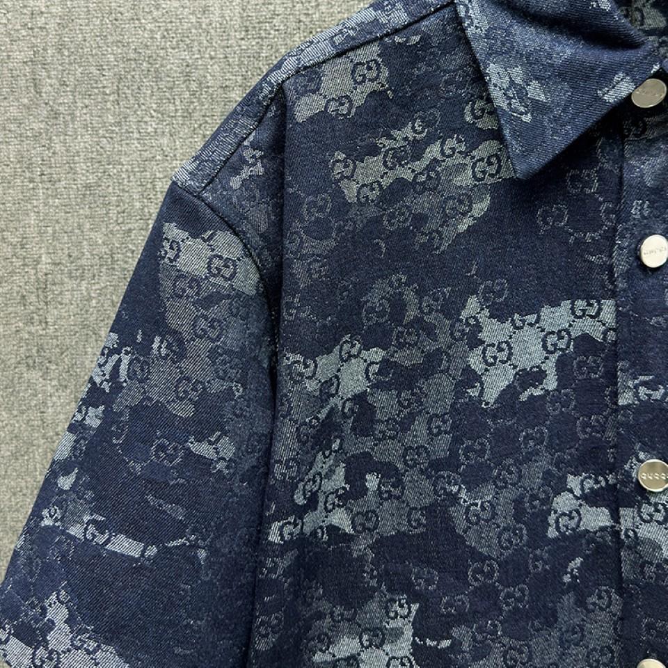 GG jacquard denim shirt
