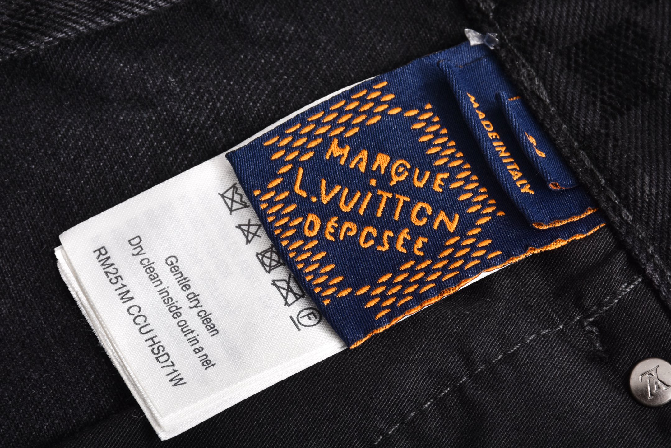 Checkerboard Flocked Jeans