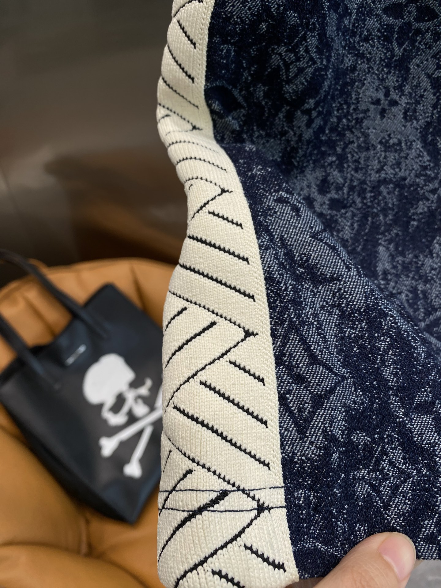 Dark blue patterned shorts