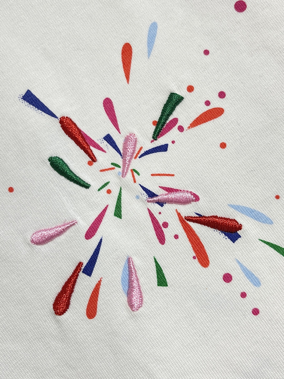 Spray print crew neck T-shirt