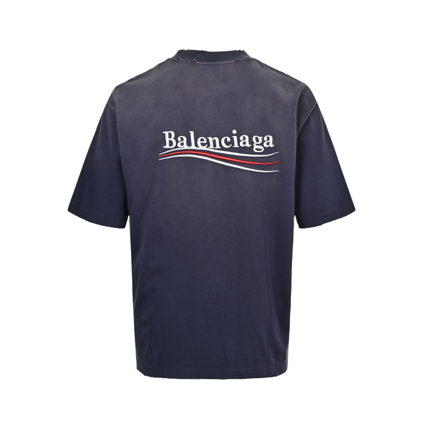 Retro Washed Coke Wave Embroidered T-Shirt