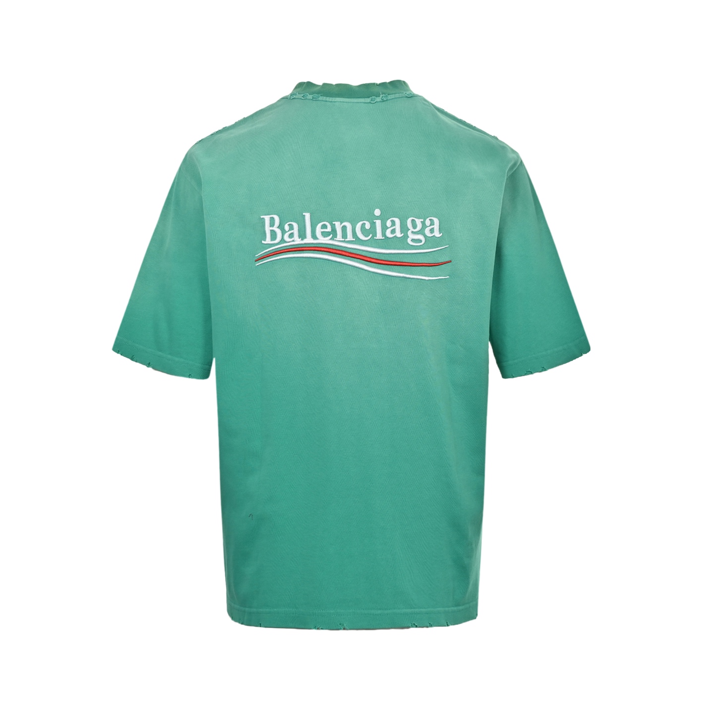 Retro Washed Coke Wave Embroidered T-Shirt