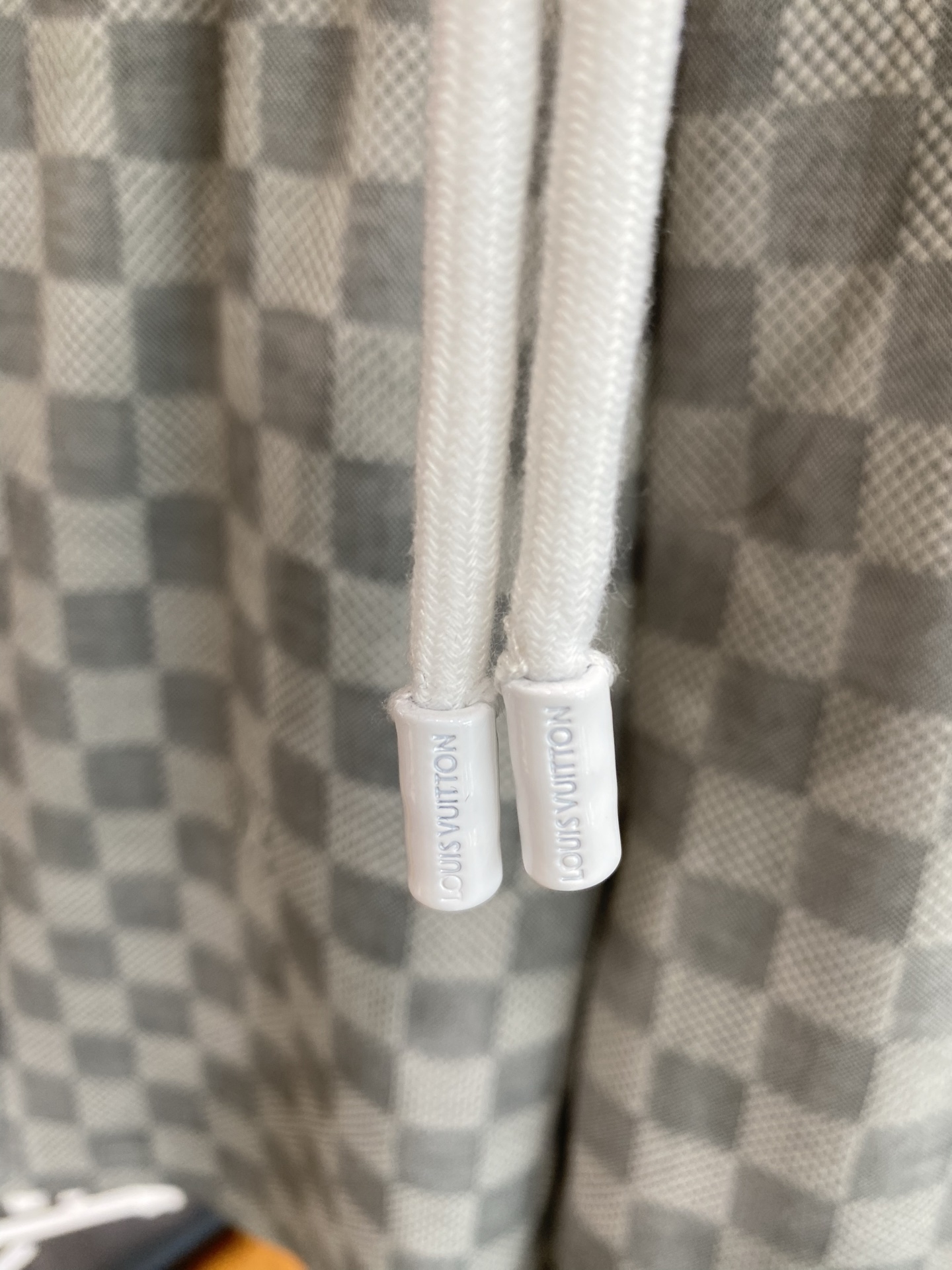 Gray and White Checkered Shorts