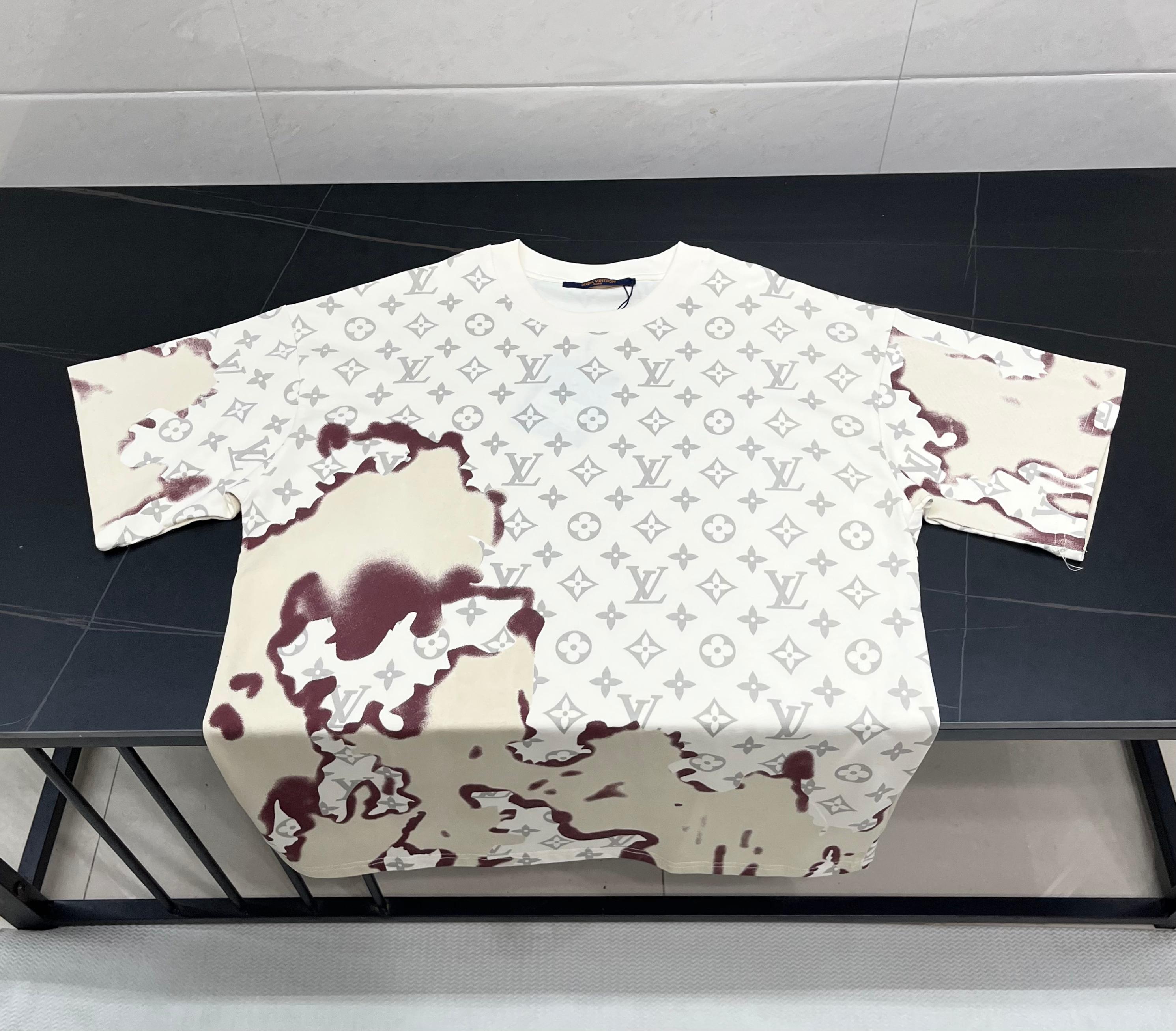 All-over Printed Flame Cloud Crew Neck T-Shirt