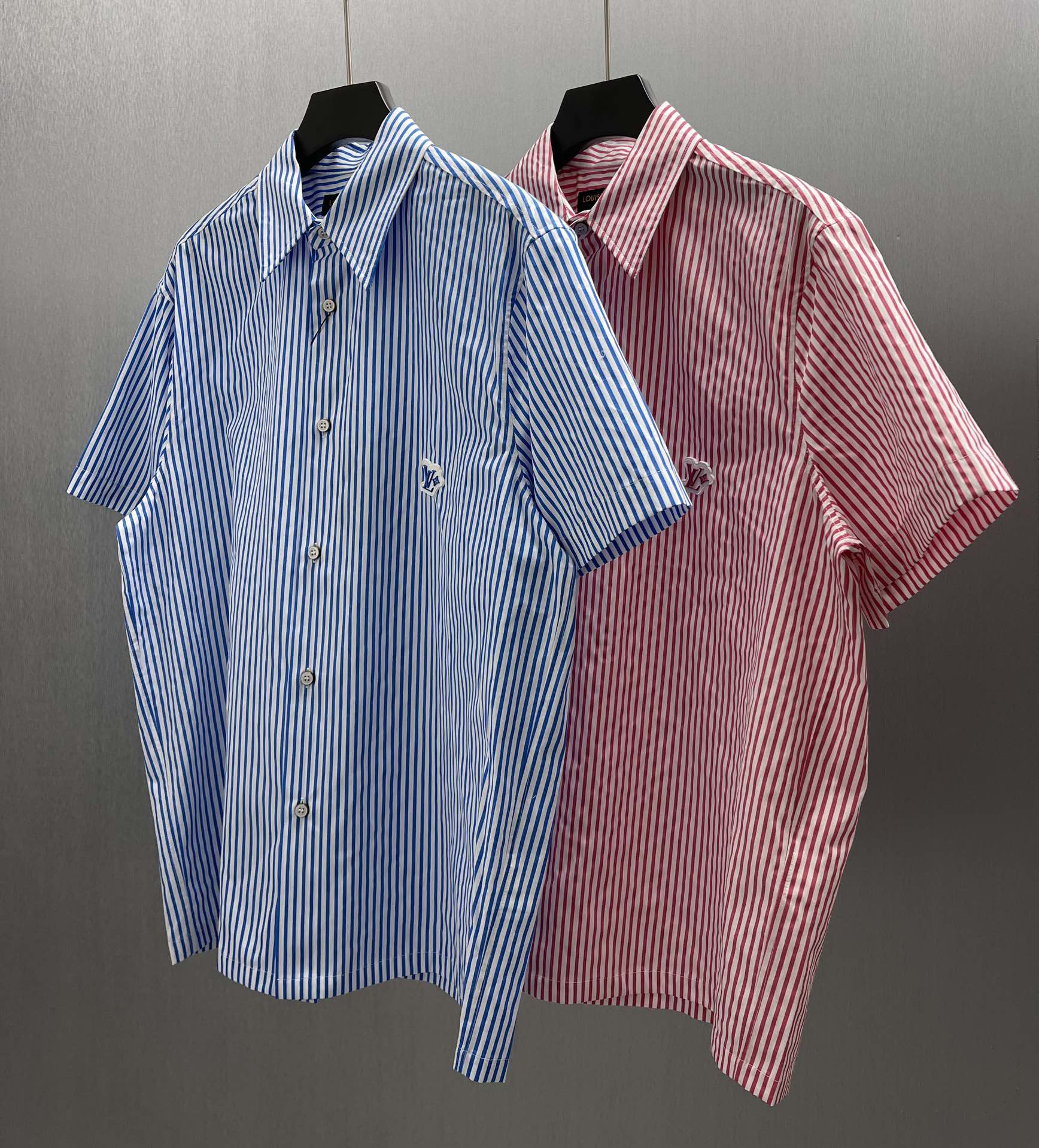 Striped Patchwork Short-Sleeve Shirt