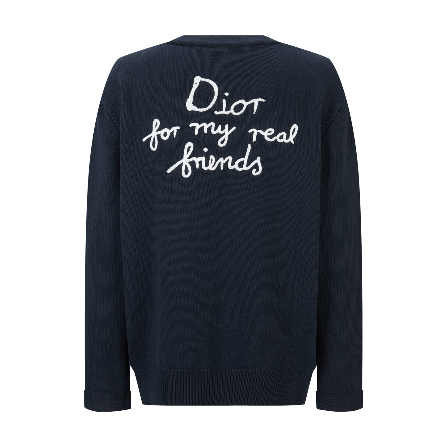 Friend embroidered blend cardigan