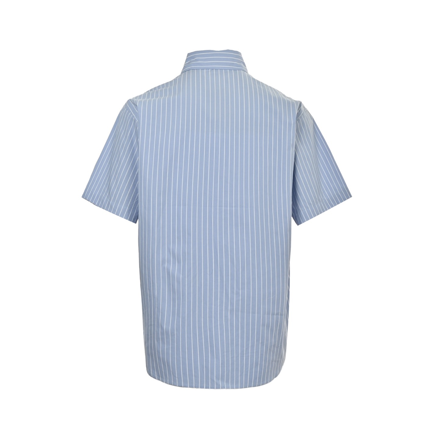 Embroidered Pocket Striped Short Sleeve Shirt