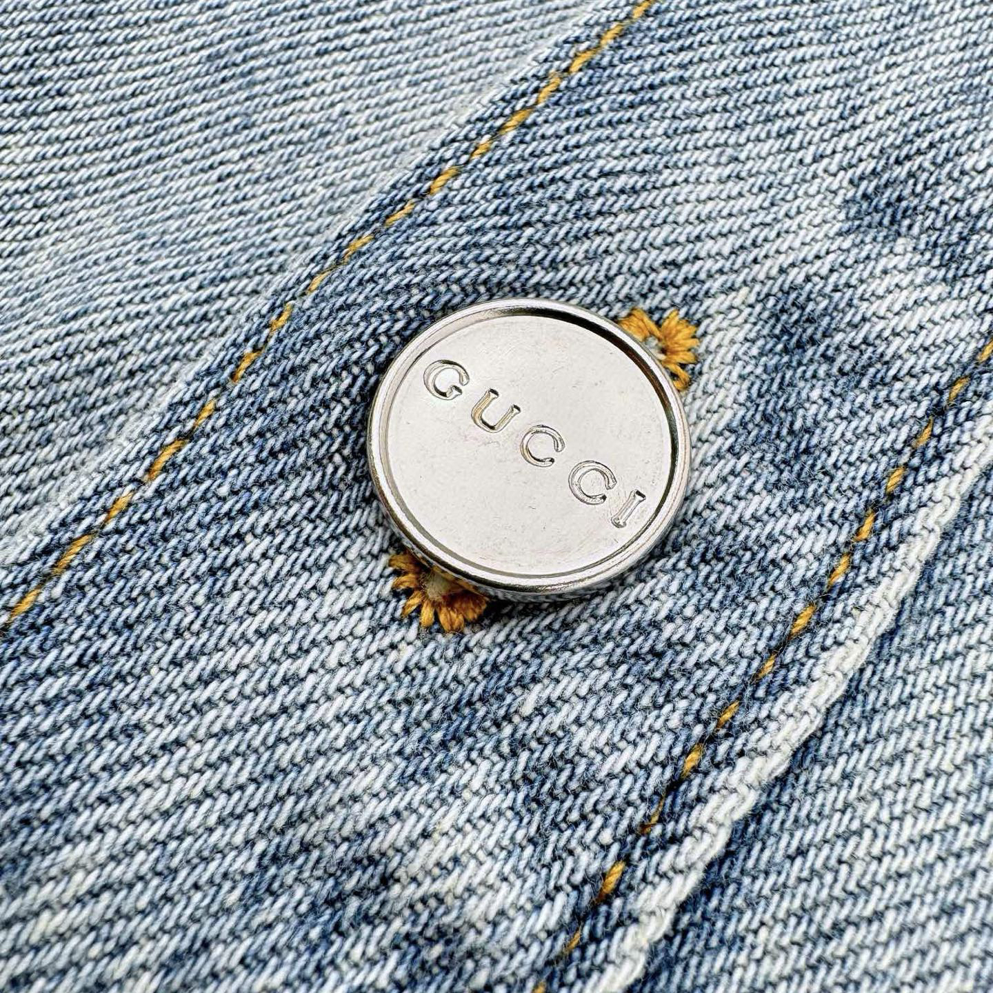 Pocket Embossed Denim Jacket
