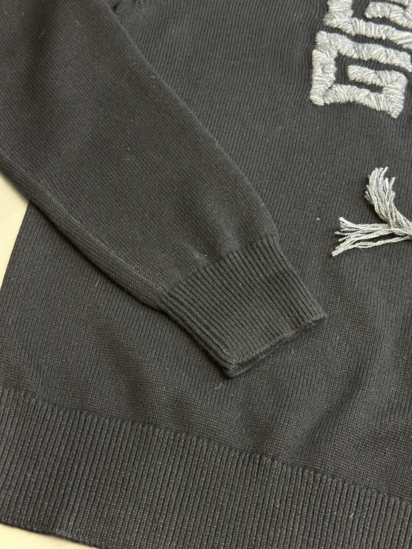 Blue Bow-Embellished Sweater