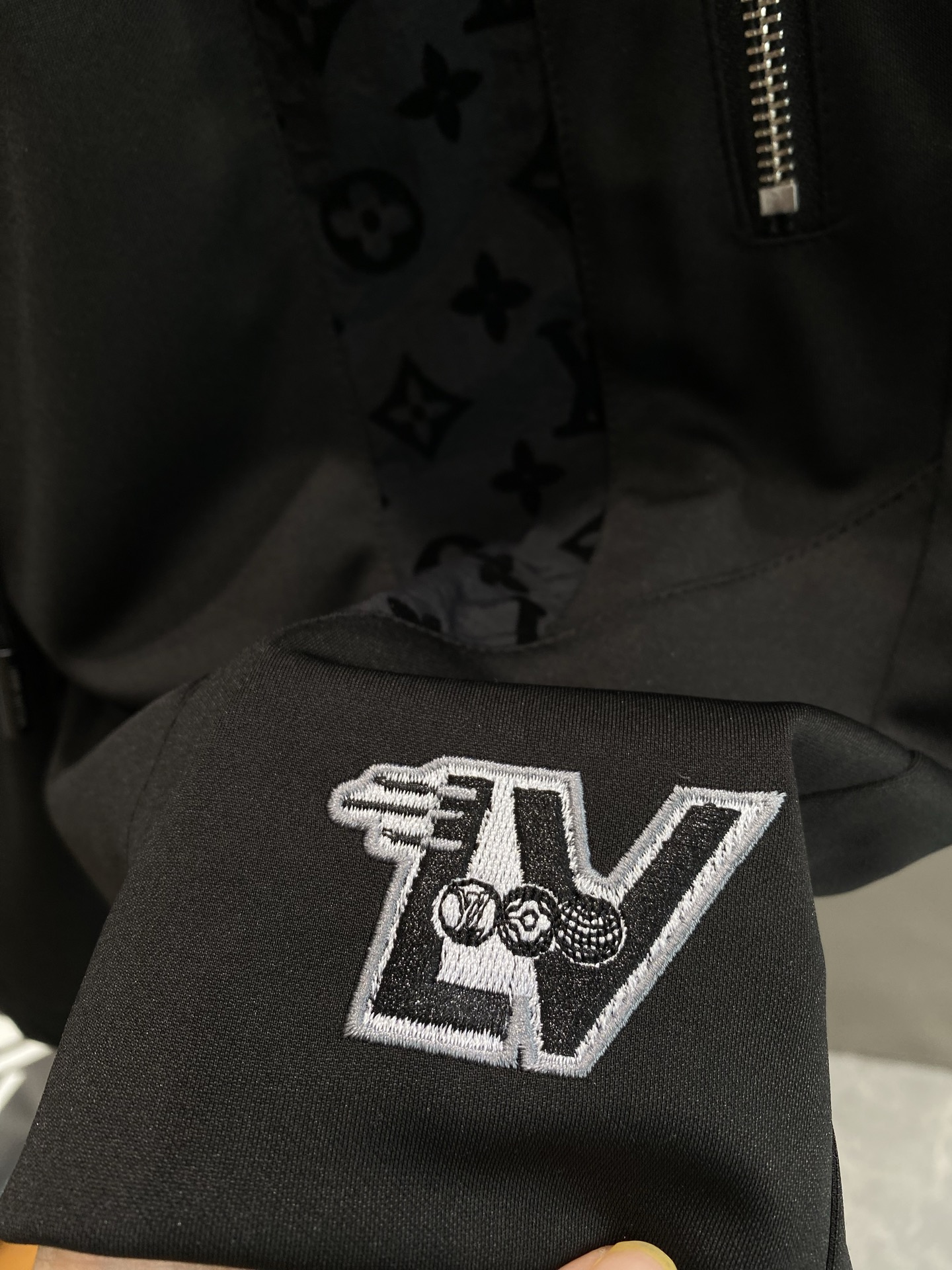 Black Monogram Shorts