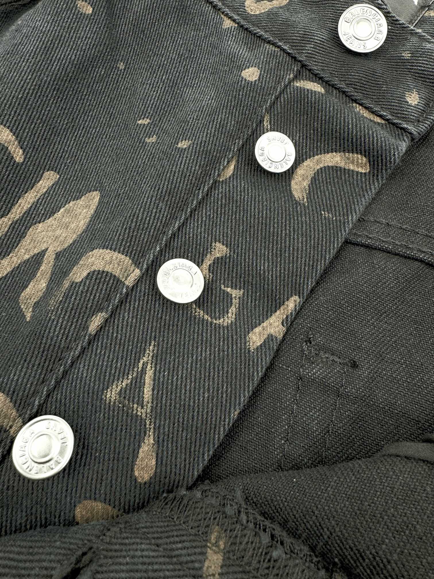 Washed All-Over Printed Jeans