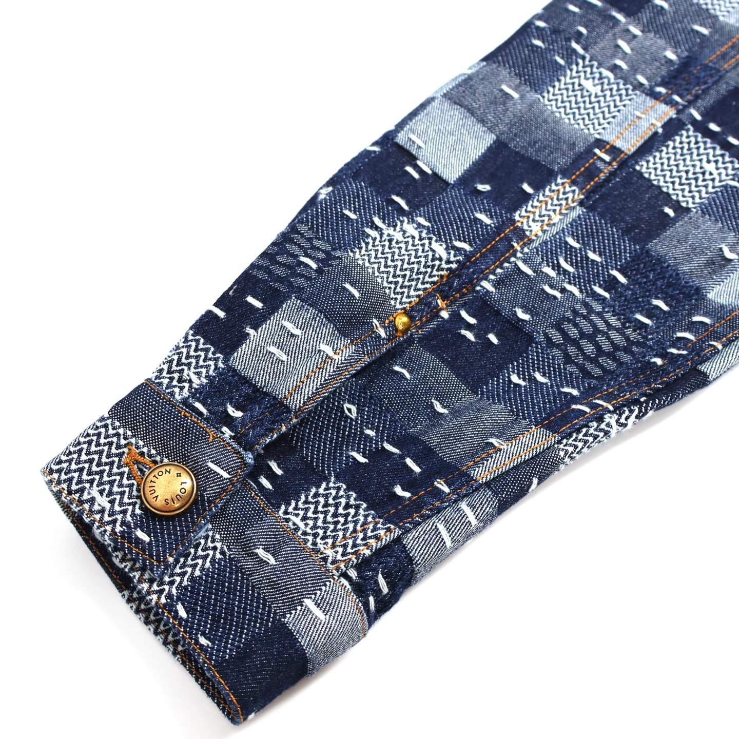 Jacquard Checkered Denim Jacket