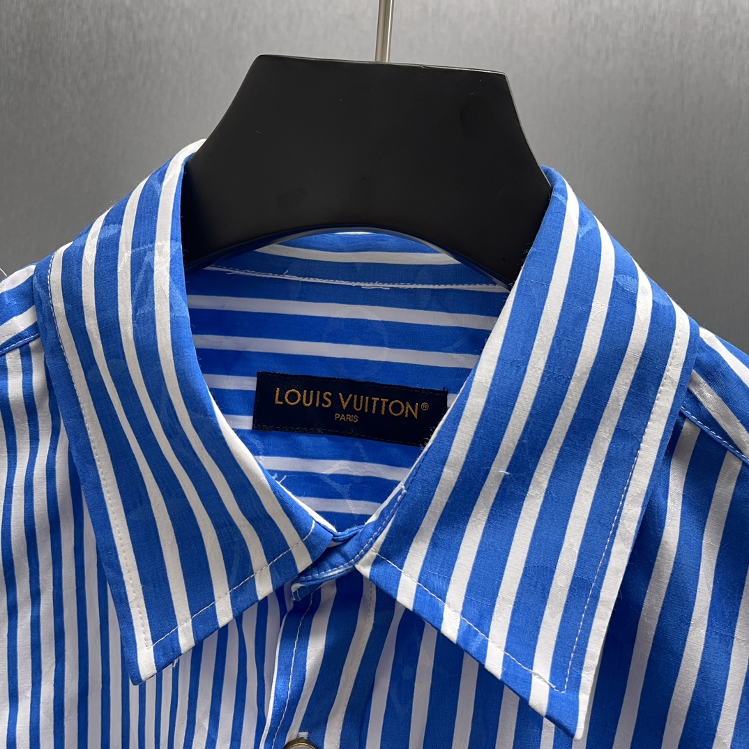 LU Patchwork Striped Shirt