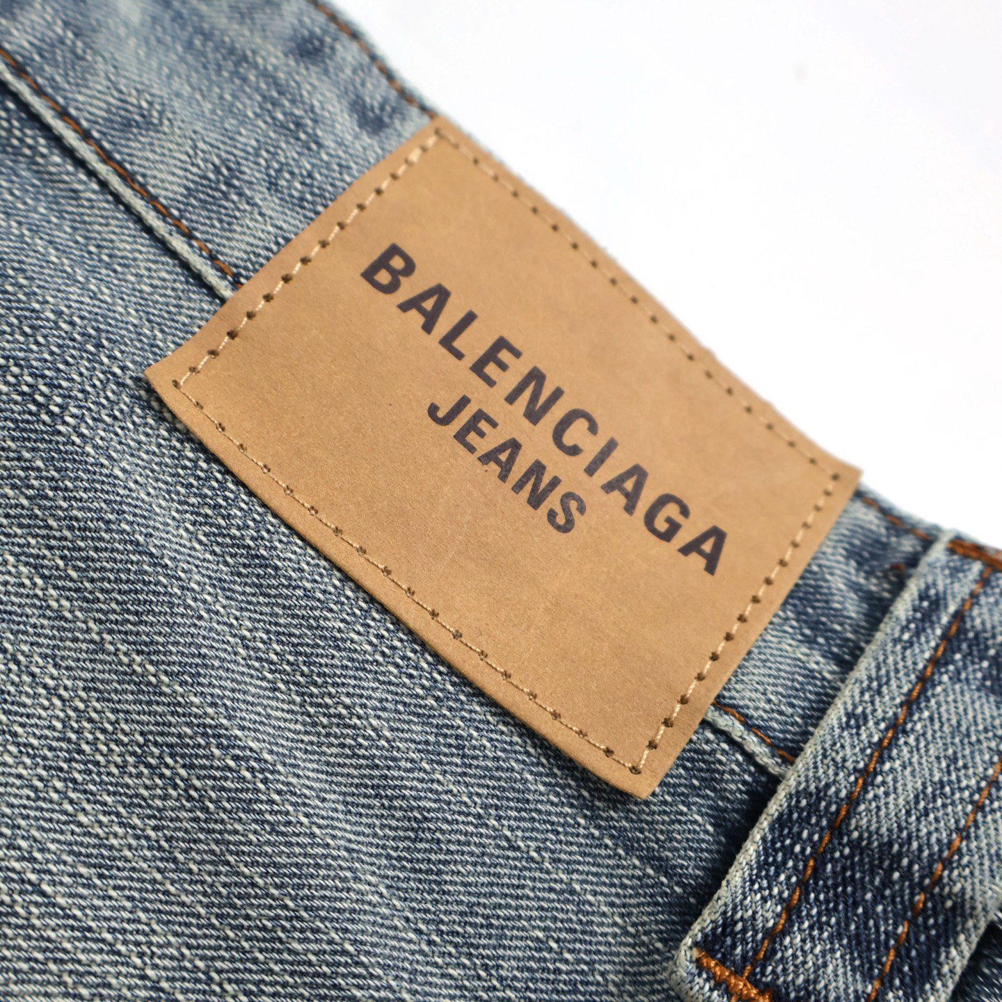 Red Lettering Embroidered Jeans