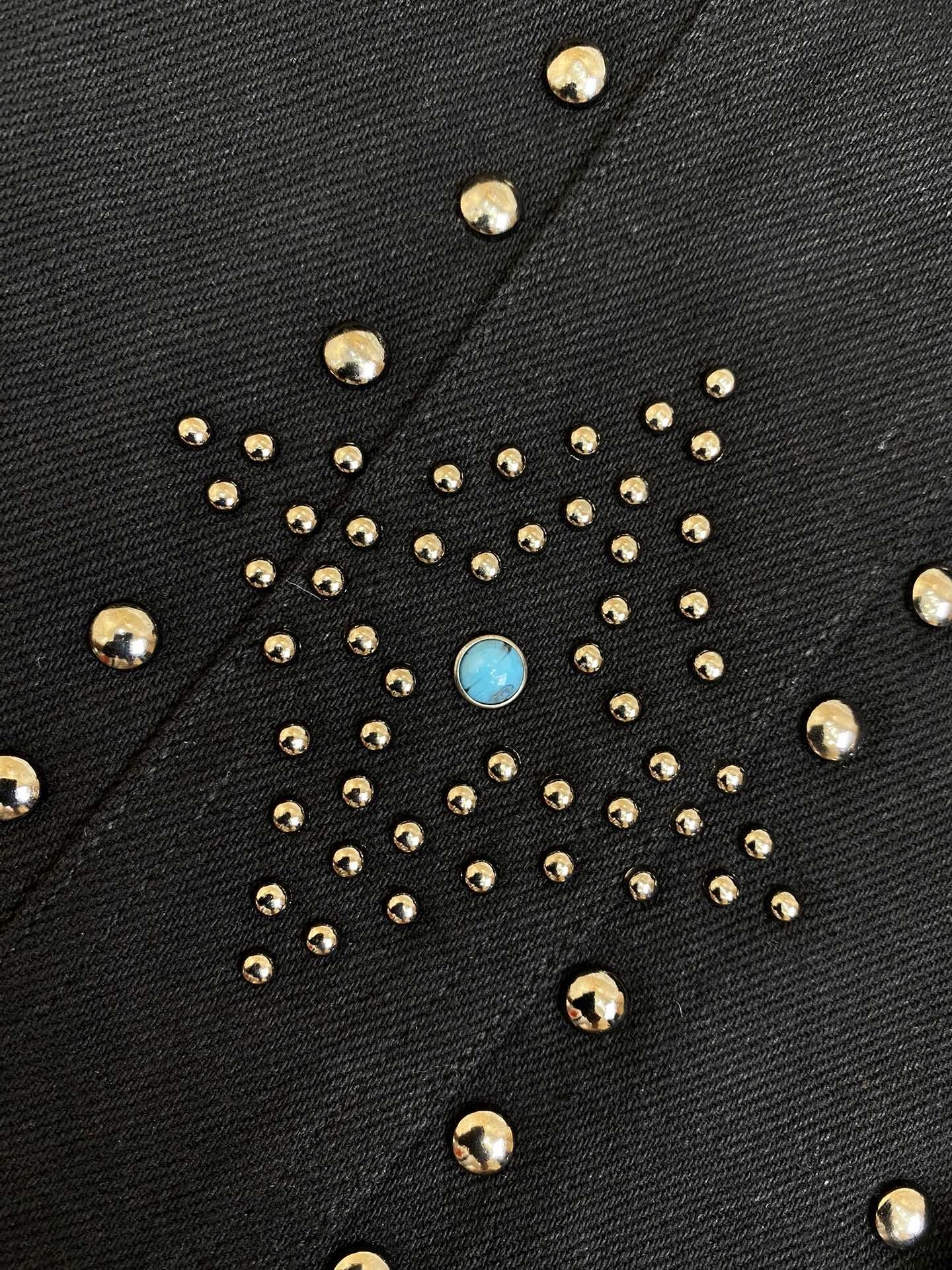 Turquoise Rivet Denim Jacket