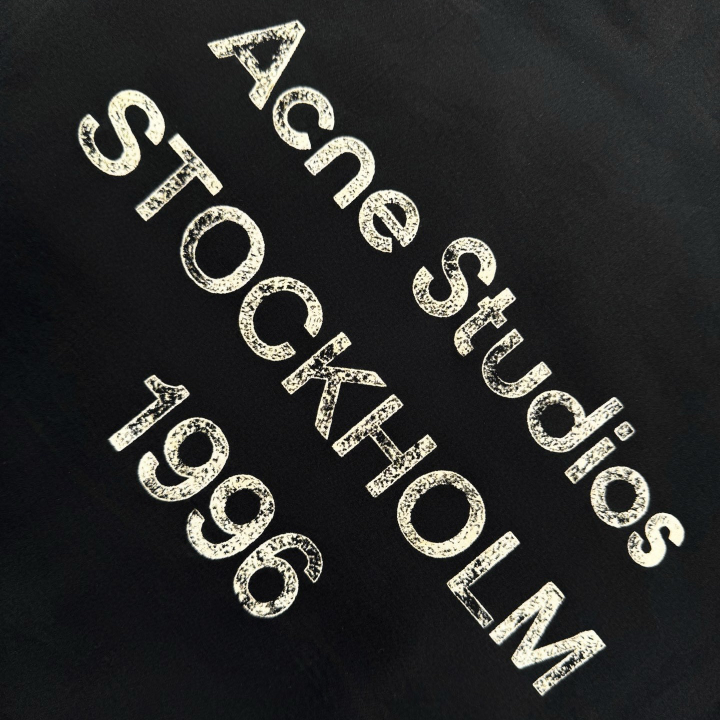 distressed logo zip-up jacket