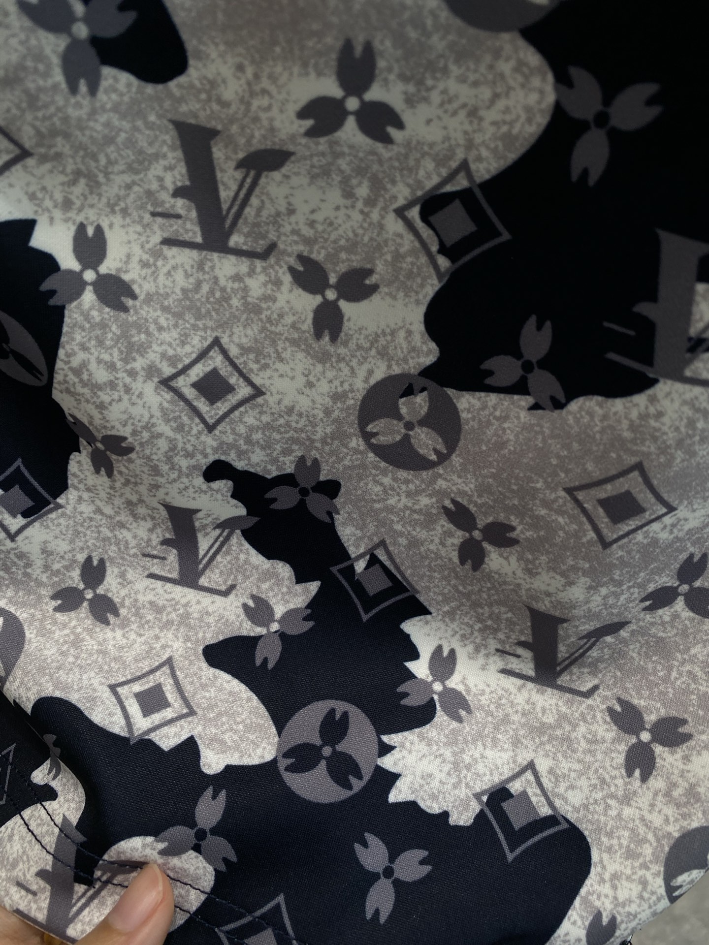 Dark blue paired with white shorts