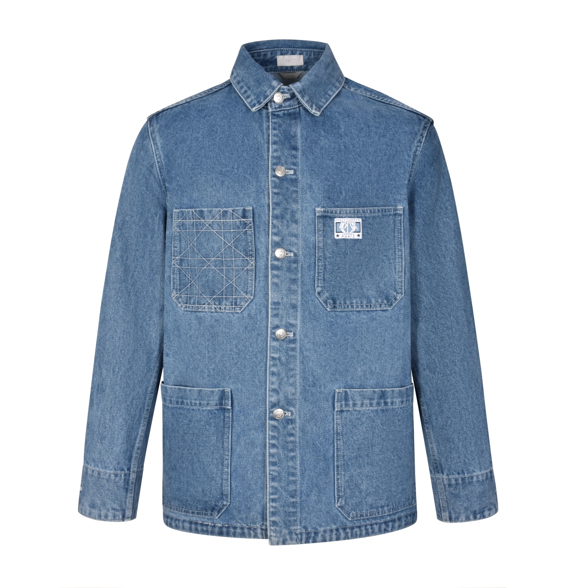 CD rattan embroidered denim shirt