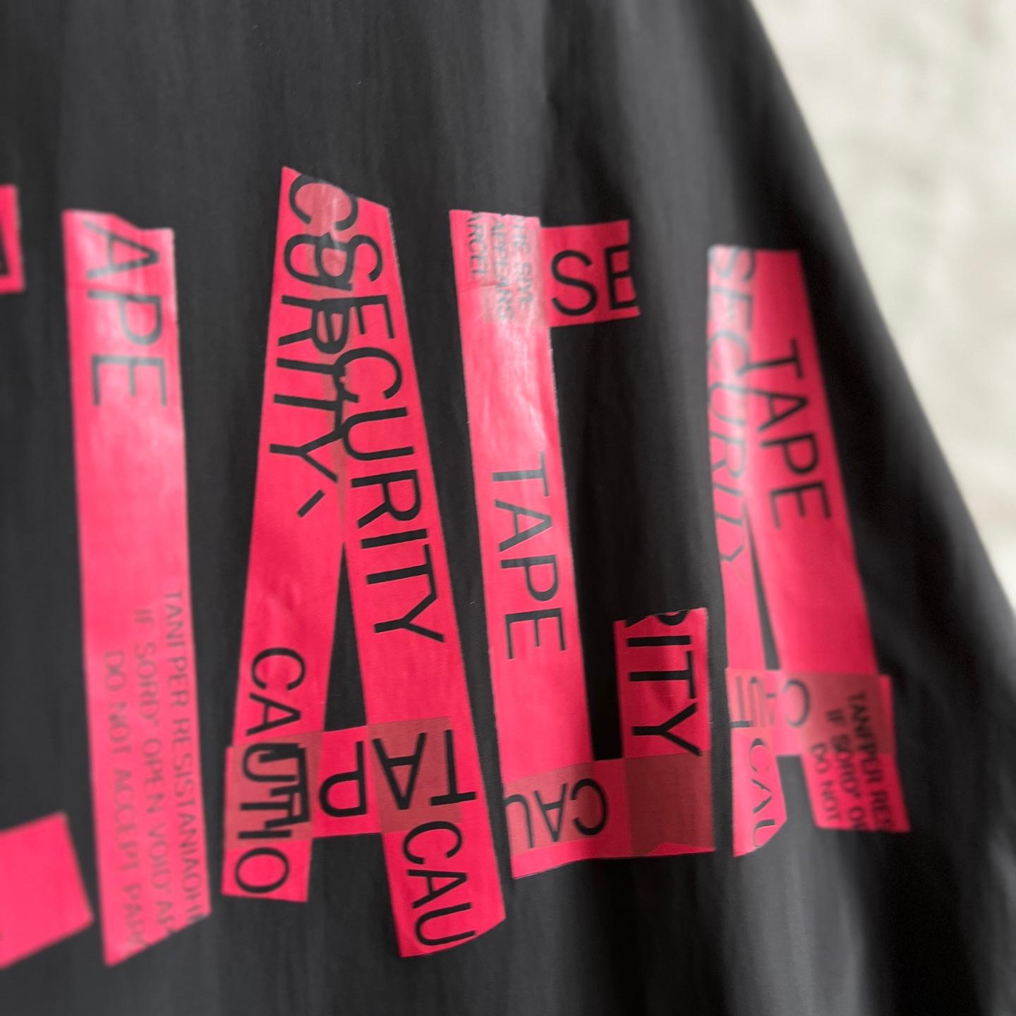 Red Masking Tape Waterproof Jacket