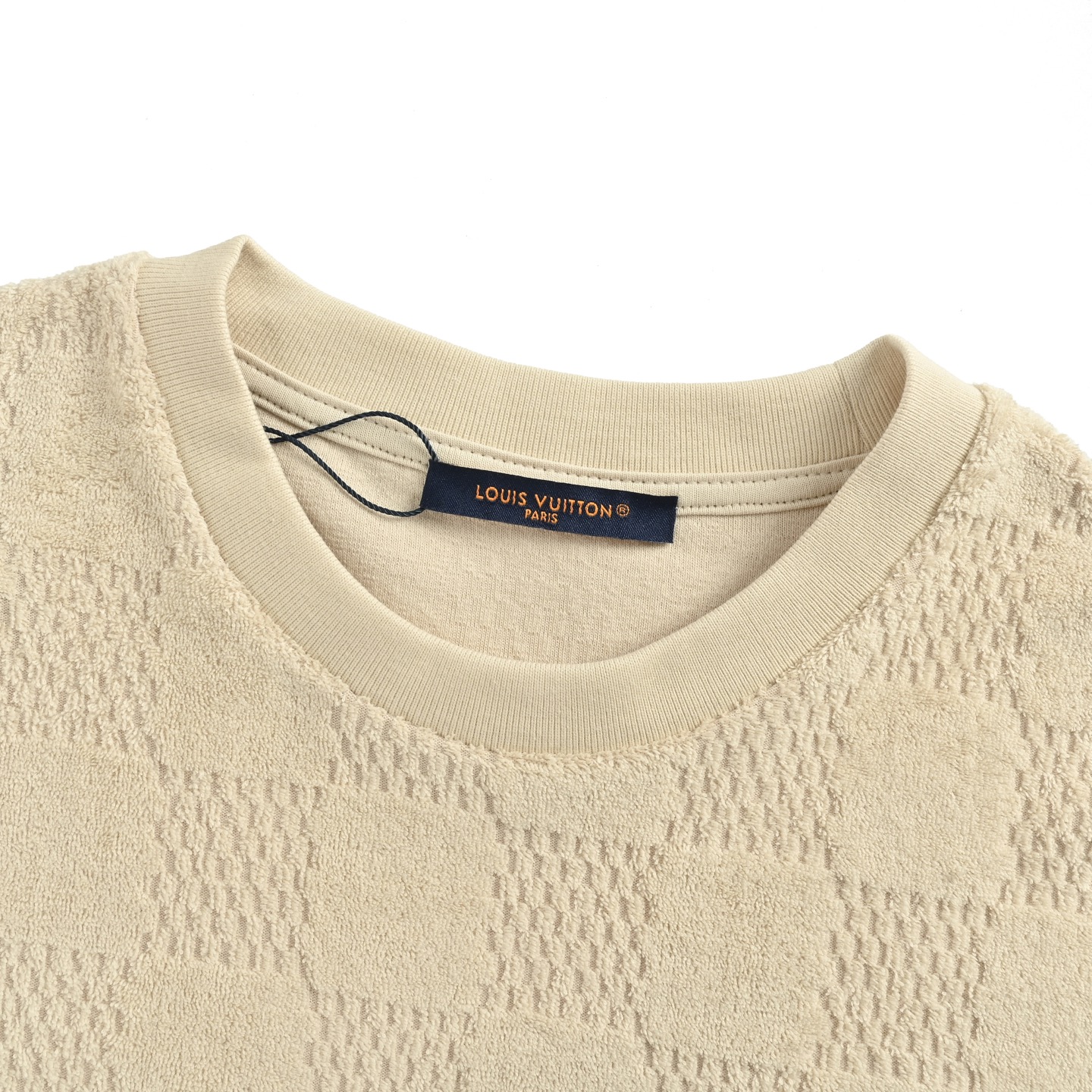 Checkerboard towel jacquard T-shirt