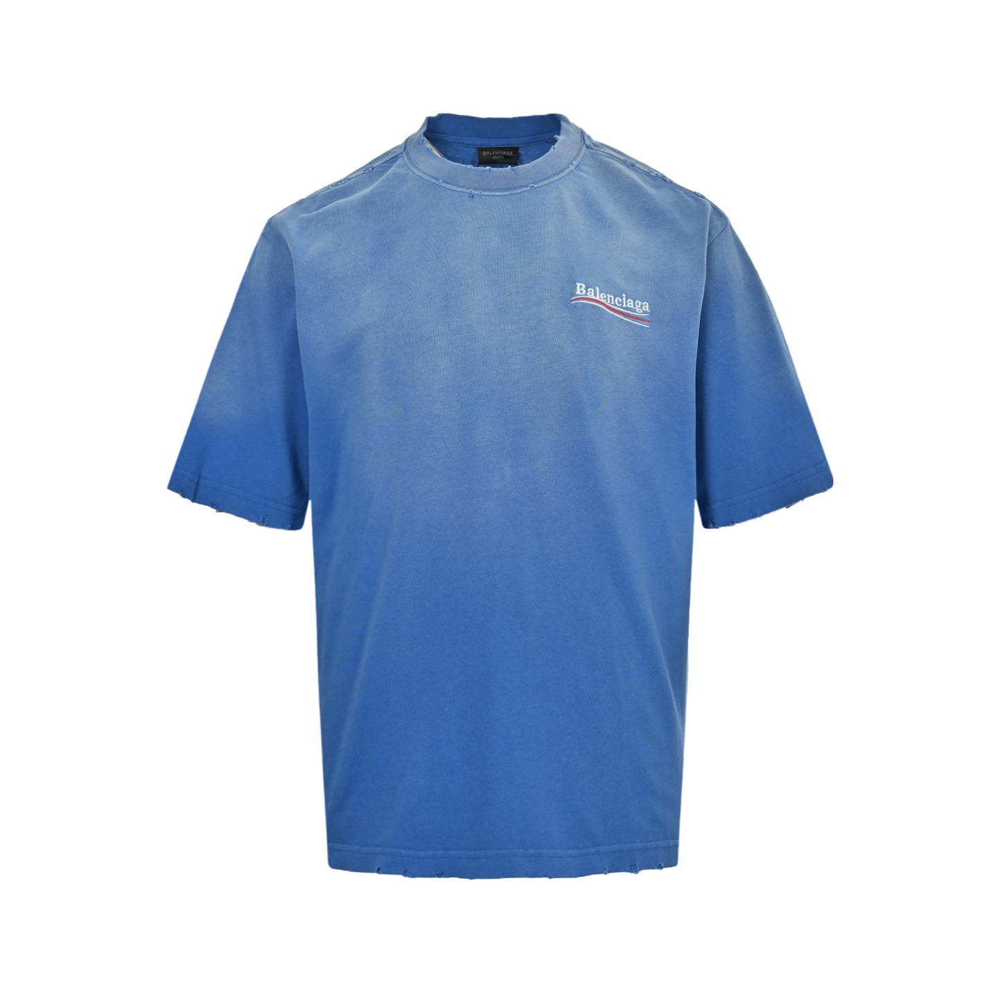 Retro Washed Coke Wave Embroidered T-Shirt