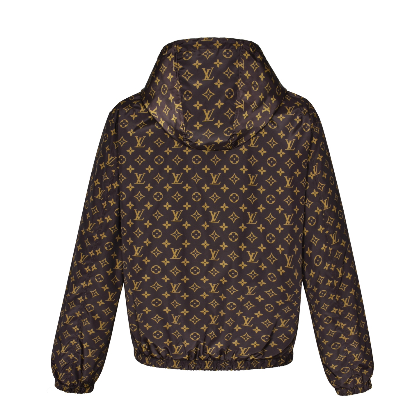 Checkerboard reversible zip-up jacket