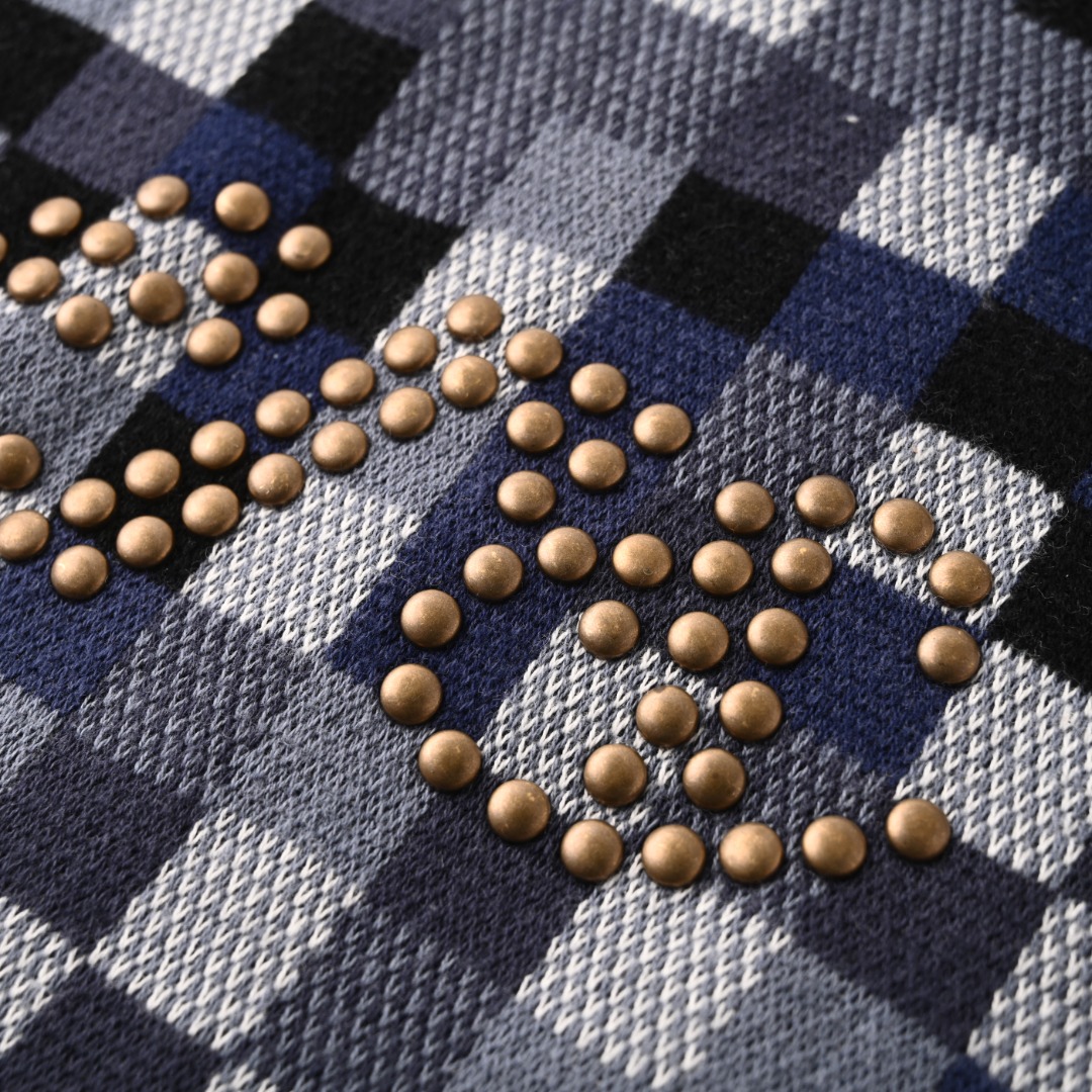 Gradient Mosaic Jacquard Ribbed Knit Sweater