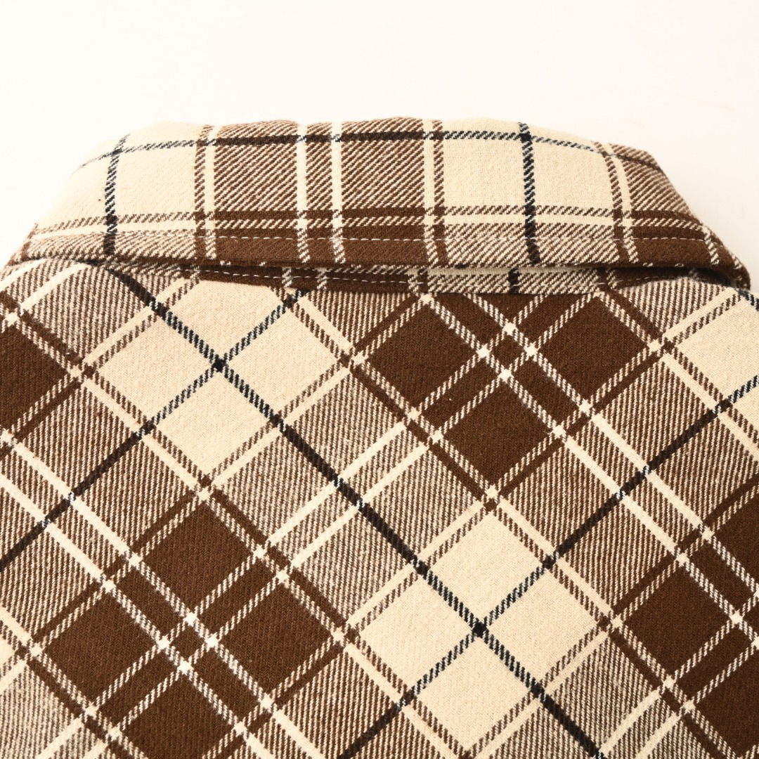 MiuMiu check appliqué down jacket