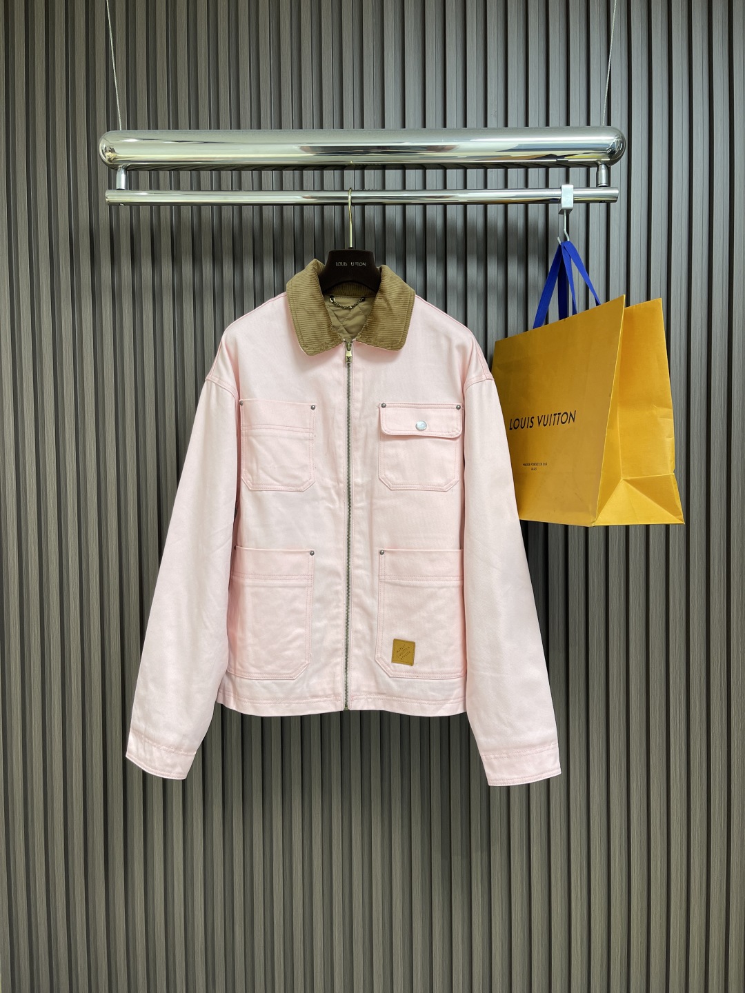 Fashionable pink denim jacket