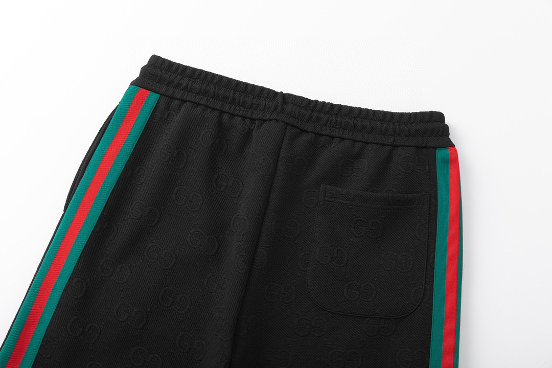 Double G Embroidery Side Stripe Shorts