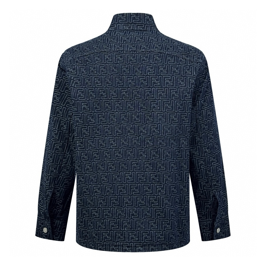 FENDI all-over print jacquard denim jacket