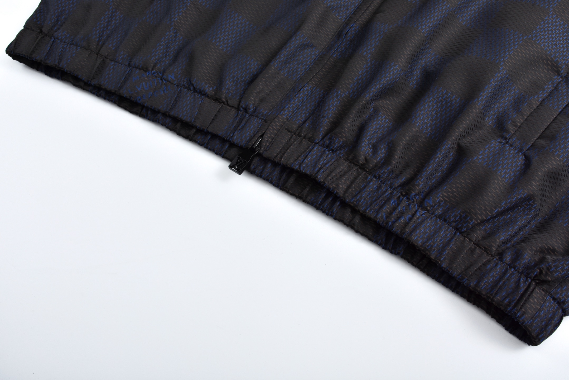 Checkerboard Beaded Stand Collar Jacket