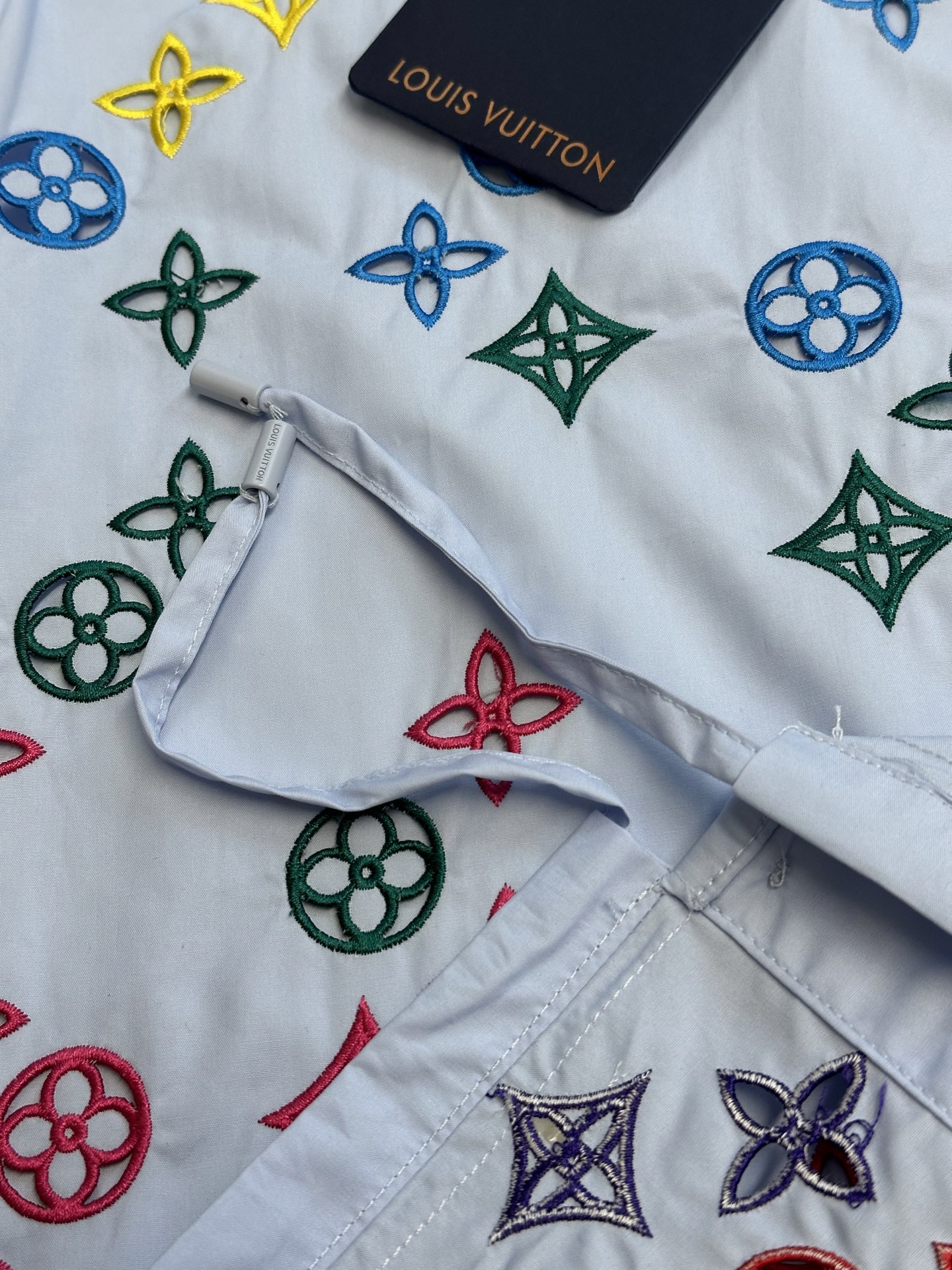 Spring and Summer Classic Rainbow Embroidered Shirt