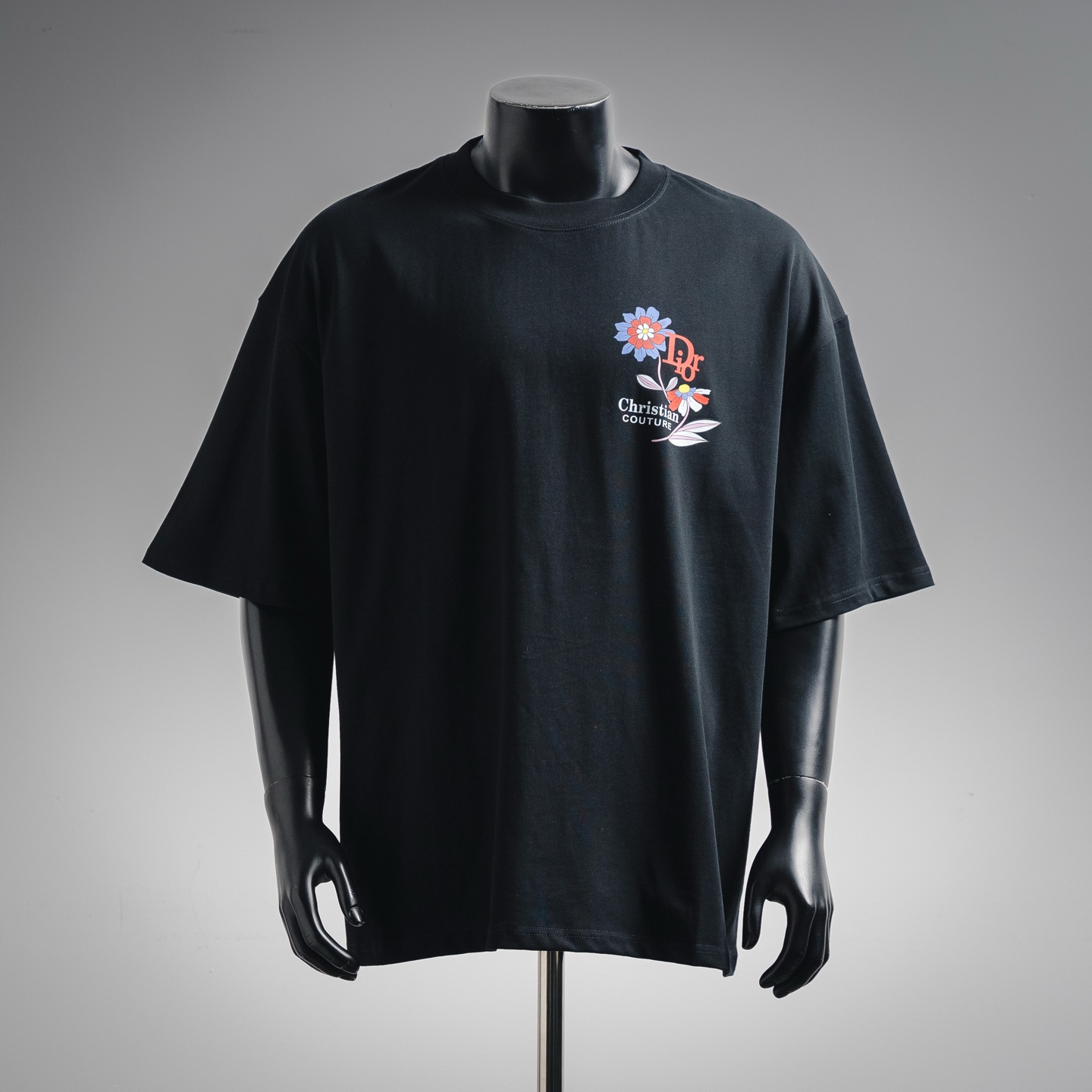 Floral short-sleeved T-shirt