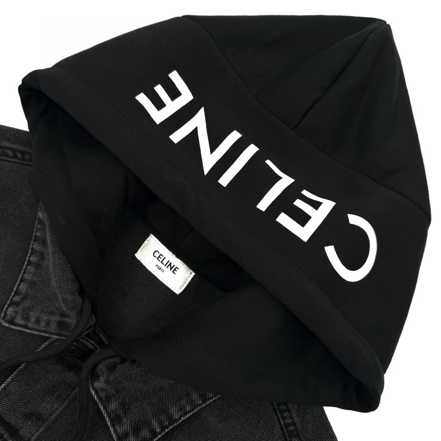 CELINE Hooded Denim Jacket