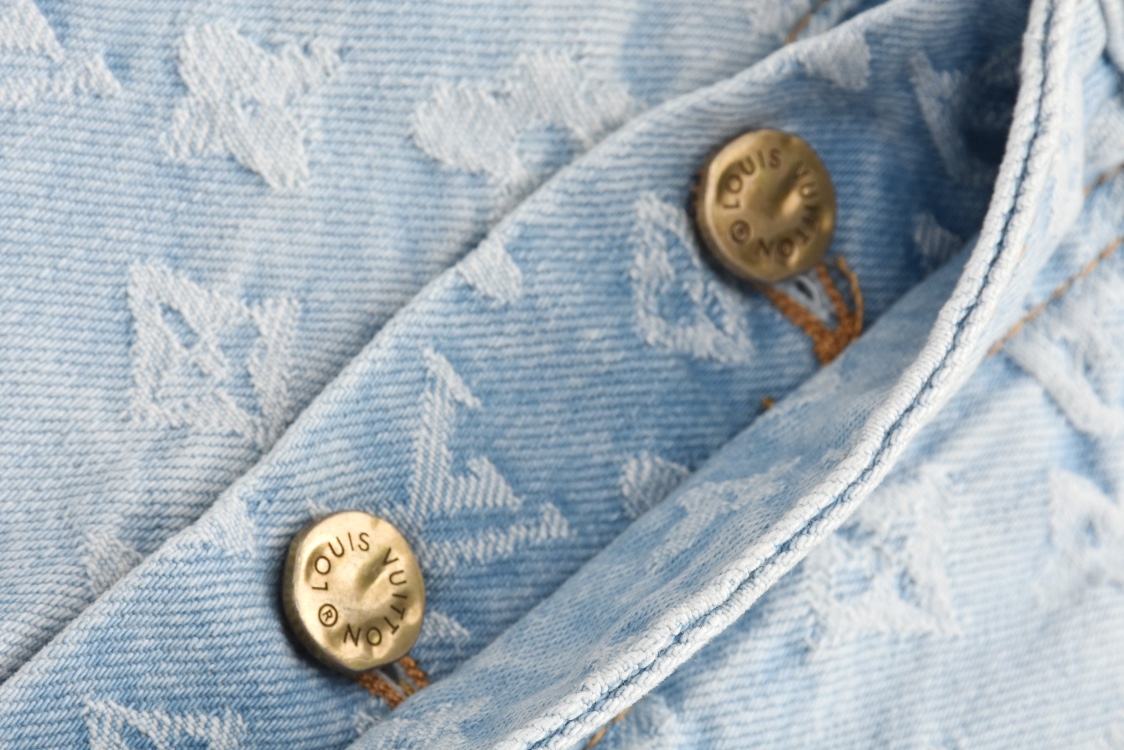 Jacquard Embroidered Denim Trousers