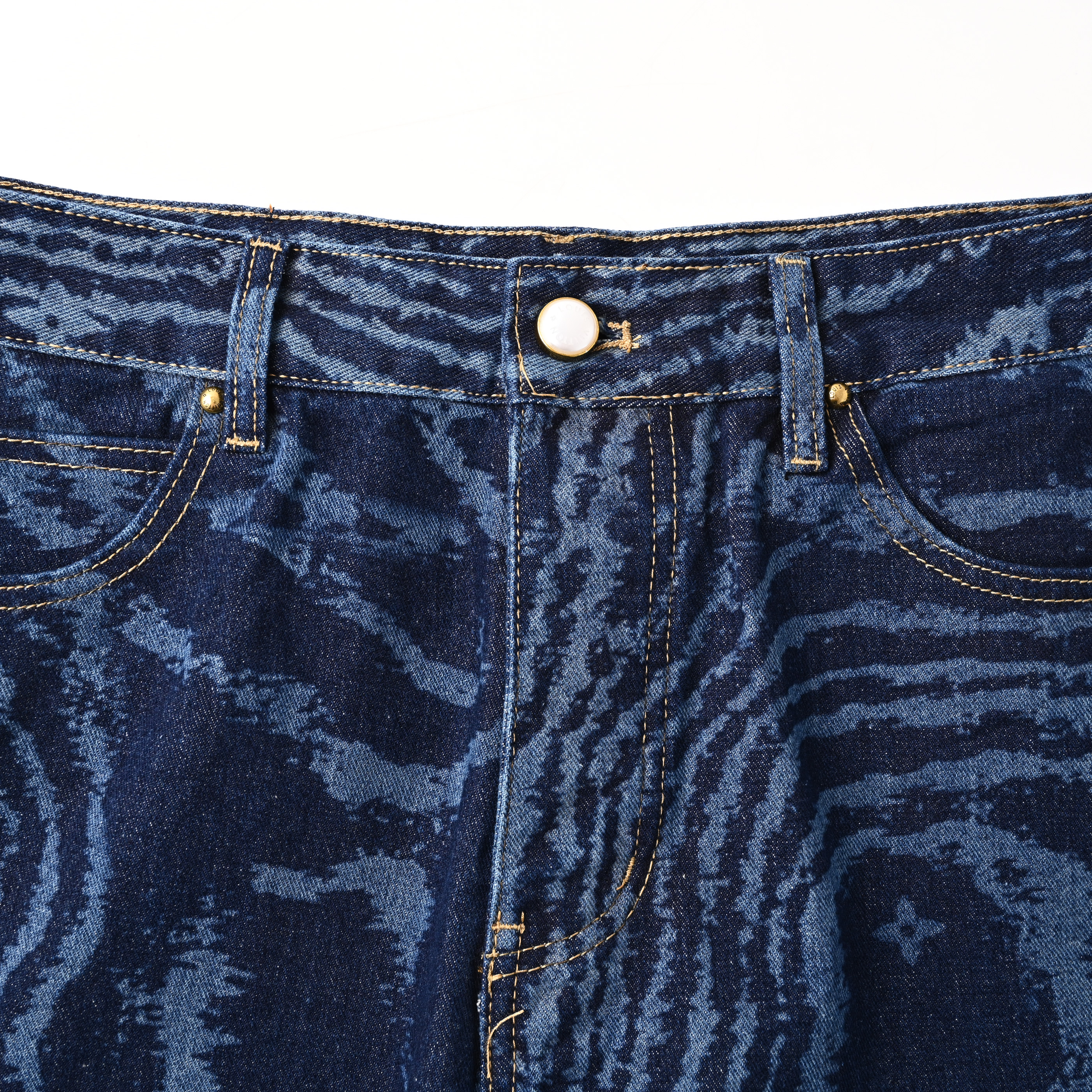 Lambo-Inspired Laser-Patterned Denim Shorts