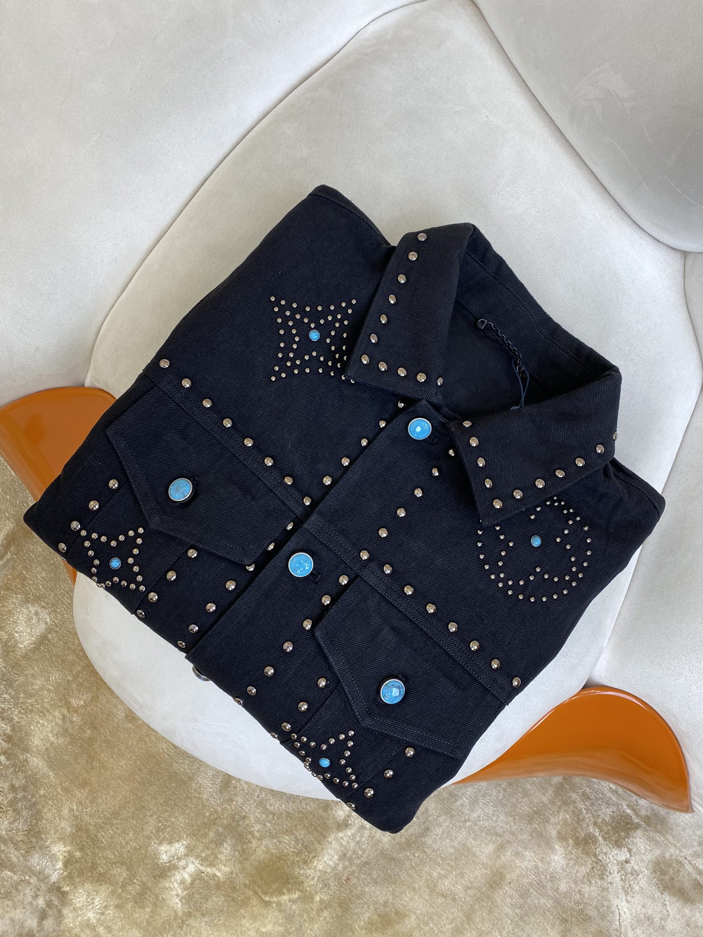 Turquoise Rivet Denim Jacket