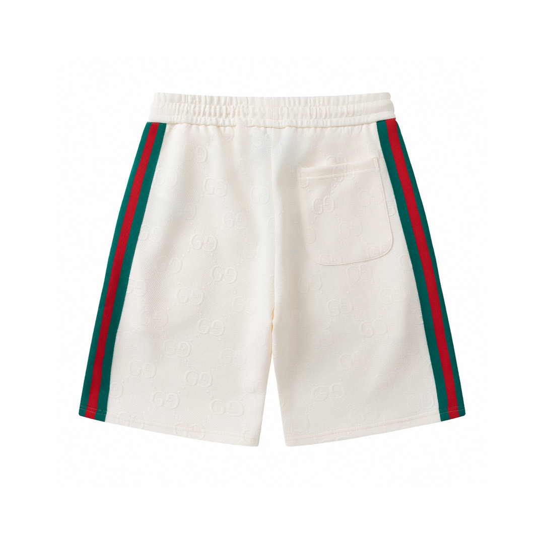 Double G Embroidery Side Stripe Shorts