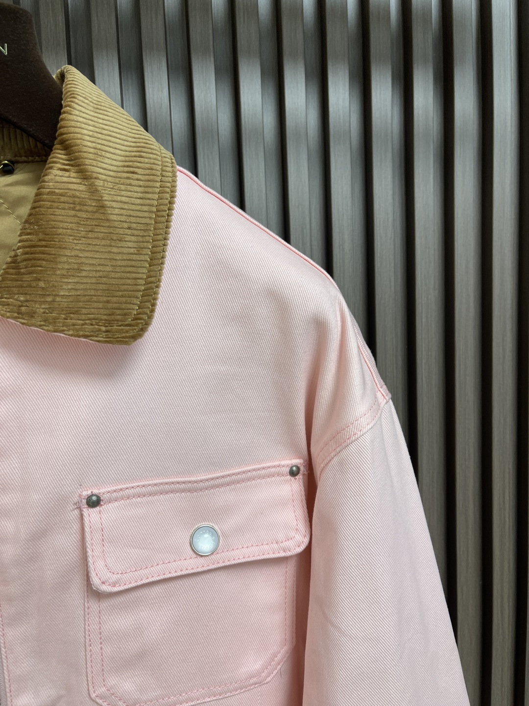 Fashionable pink denim jacket