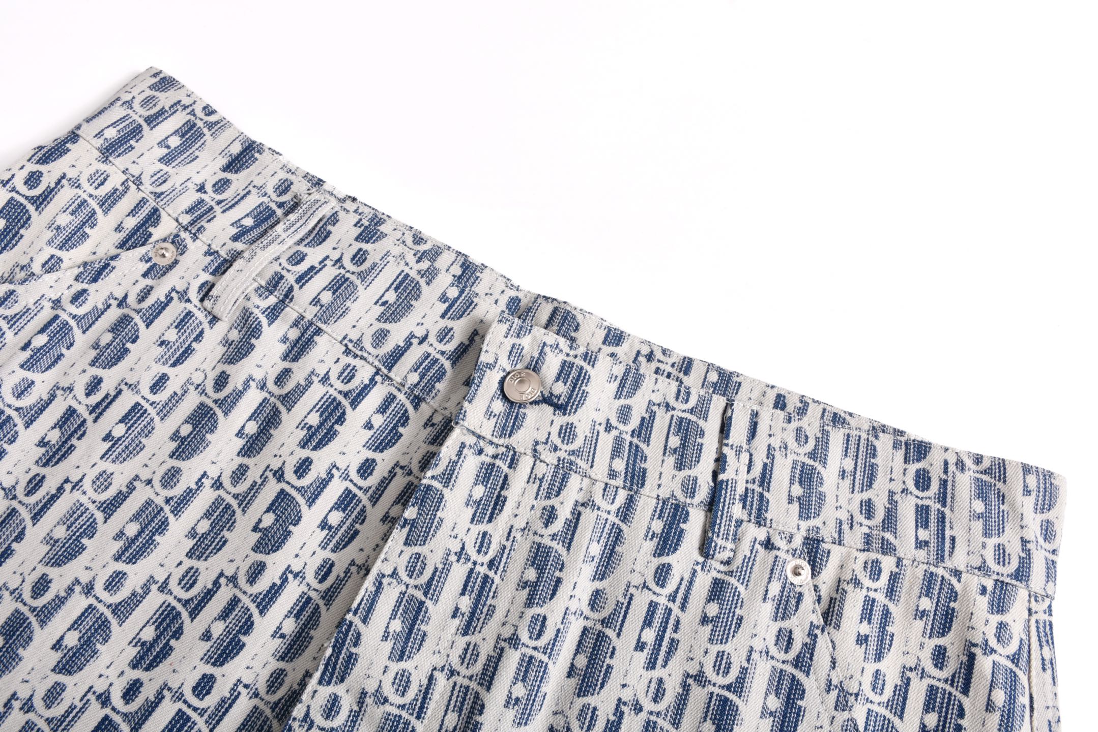 All-over Jacquard Denim Shorts