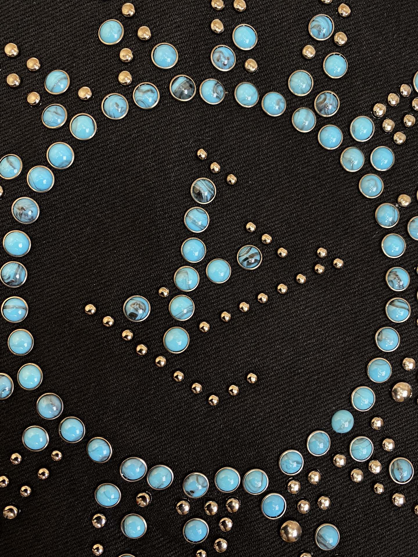 Turquoise Rivet Denim Jacket