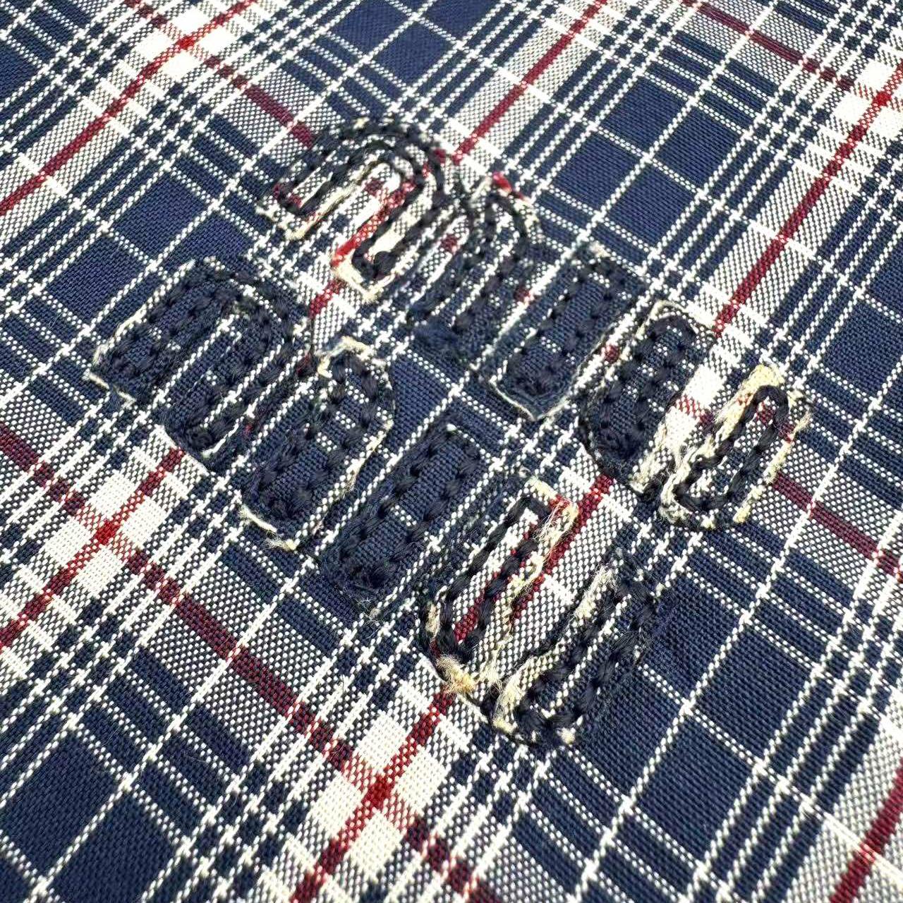 Embroidered check jacket