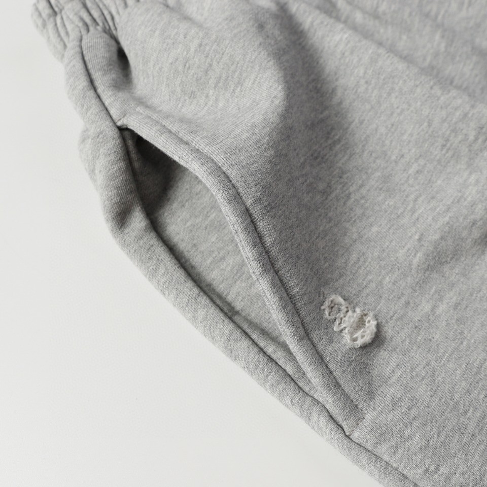 Flame Embroidered Distressed Shorts