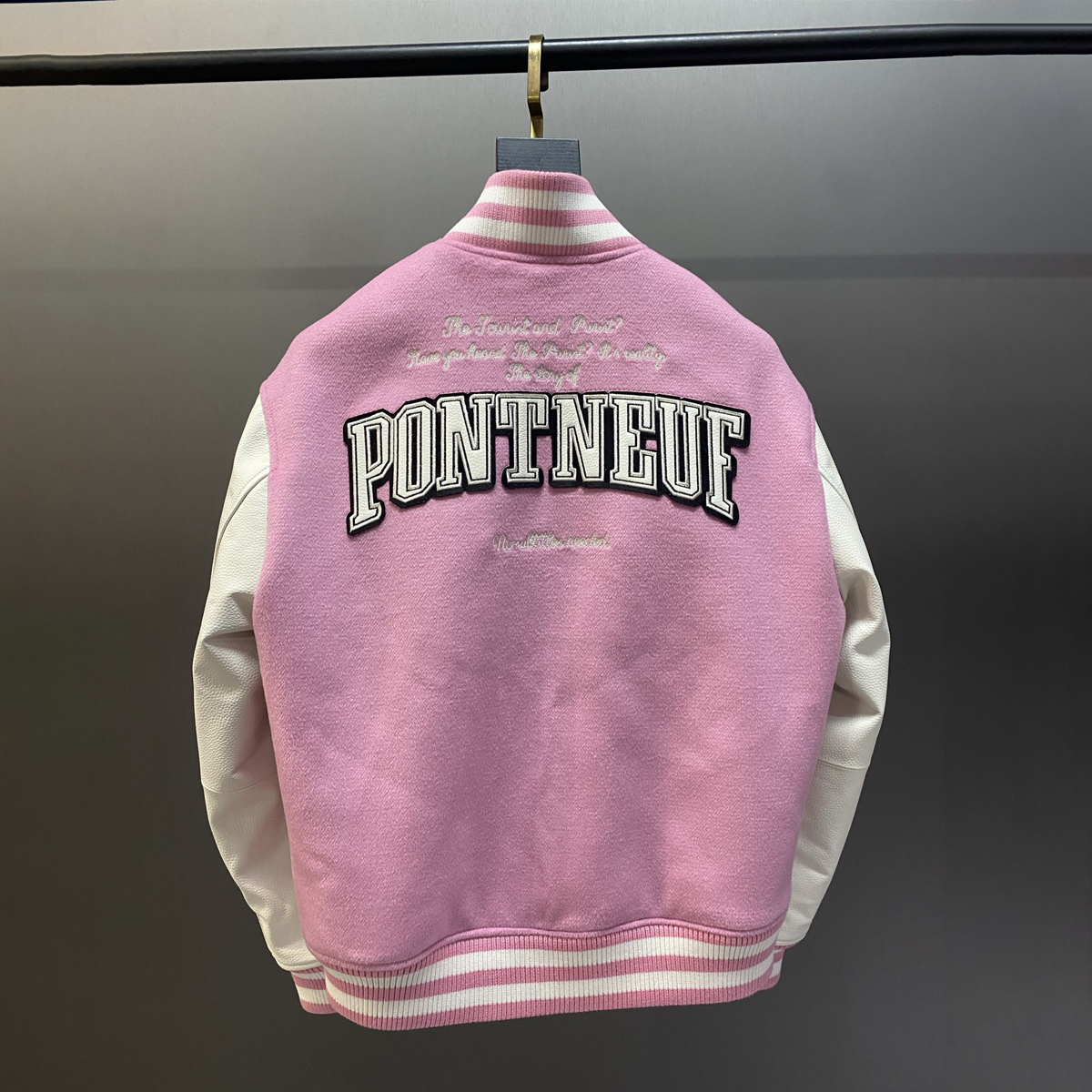 Pink baseball jacket