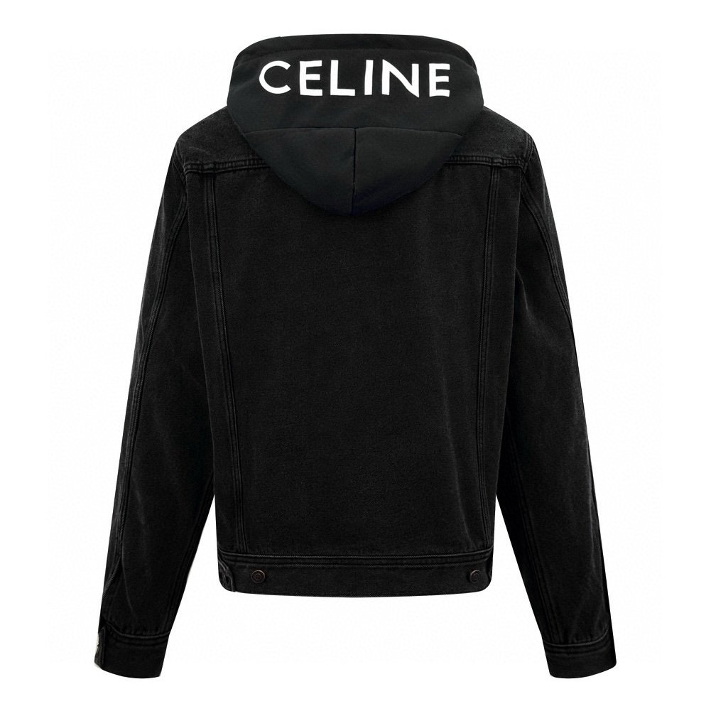 CELINE Hooded Denim Jacket