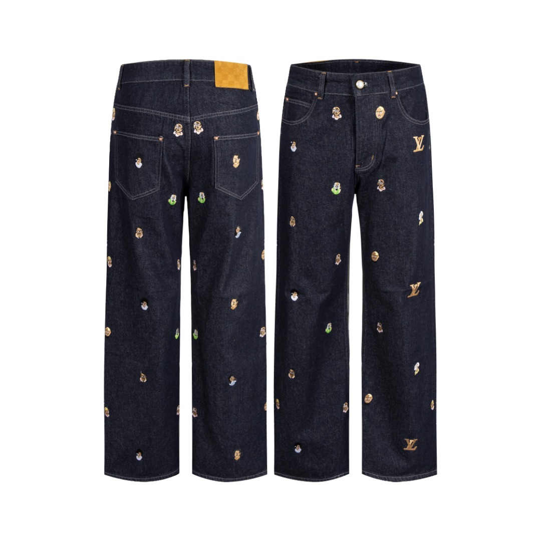 Embroidered Flared Jeans