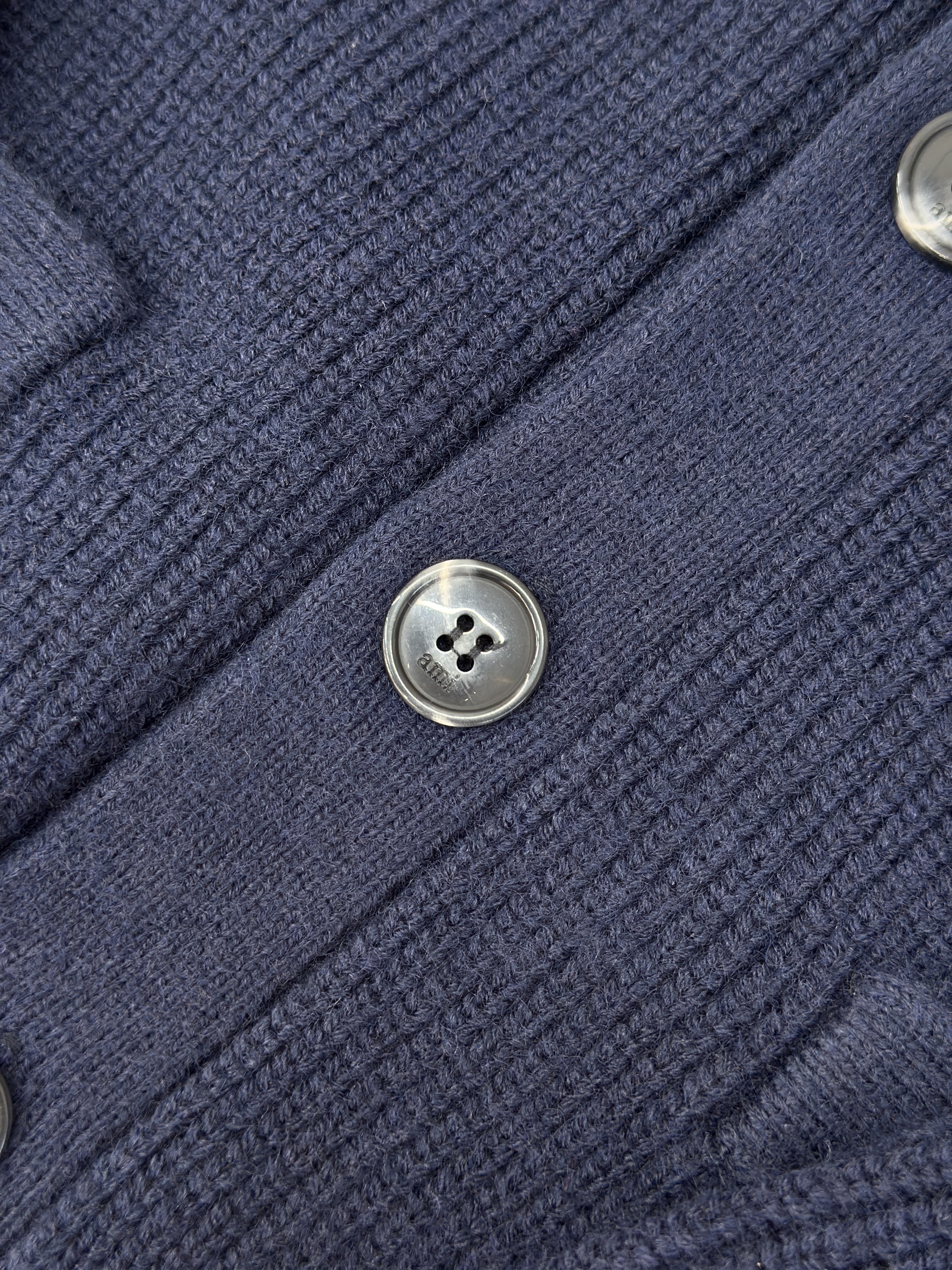 New Woven ADC Heart Stripe V-Neck Cardigan Sweater